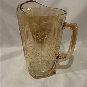 Vintage Floragold Louisa Glass Pitcher